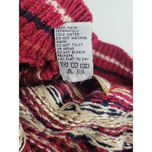 Heirloom Collectibles Red Nordic Full Zip Mock Neck Sweater Women's Size Small - Picture 8 of 9